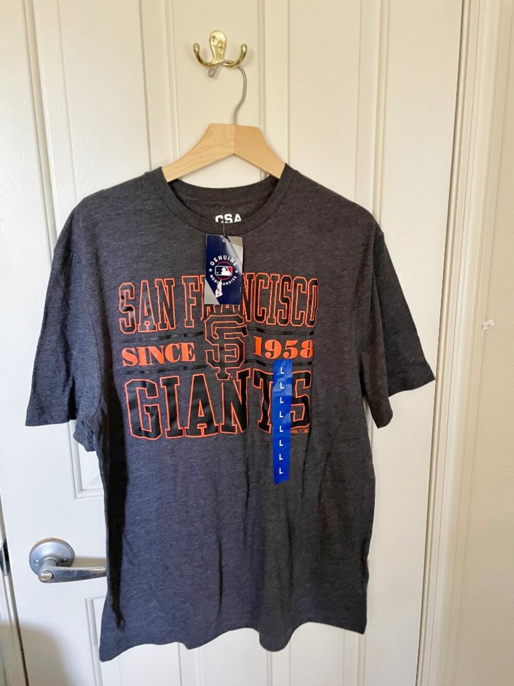 NEW CSA San Francisco Giants Genuine MLB T Shirt NWT L "Since 1958"
